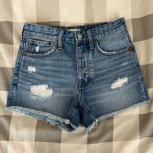 Madewell Relaxed Denim Shorts, 3” inseam, size 25